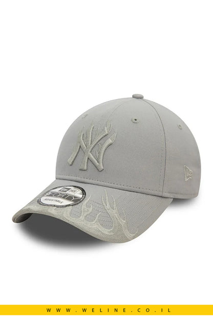 כובע מצחייה New Era Mlb Flame 9Forty בצבע אפור