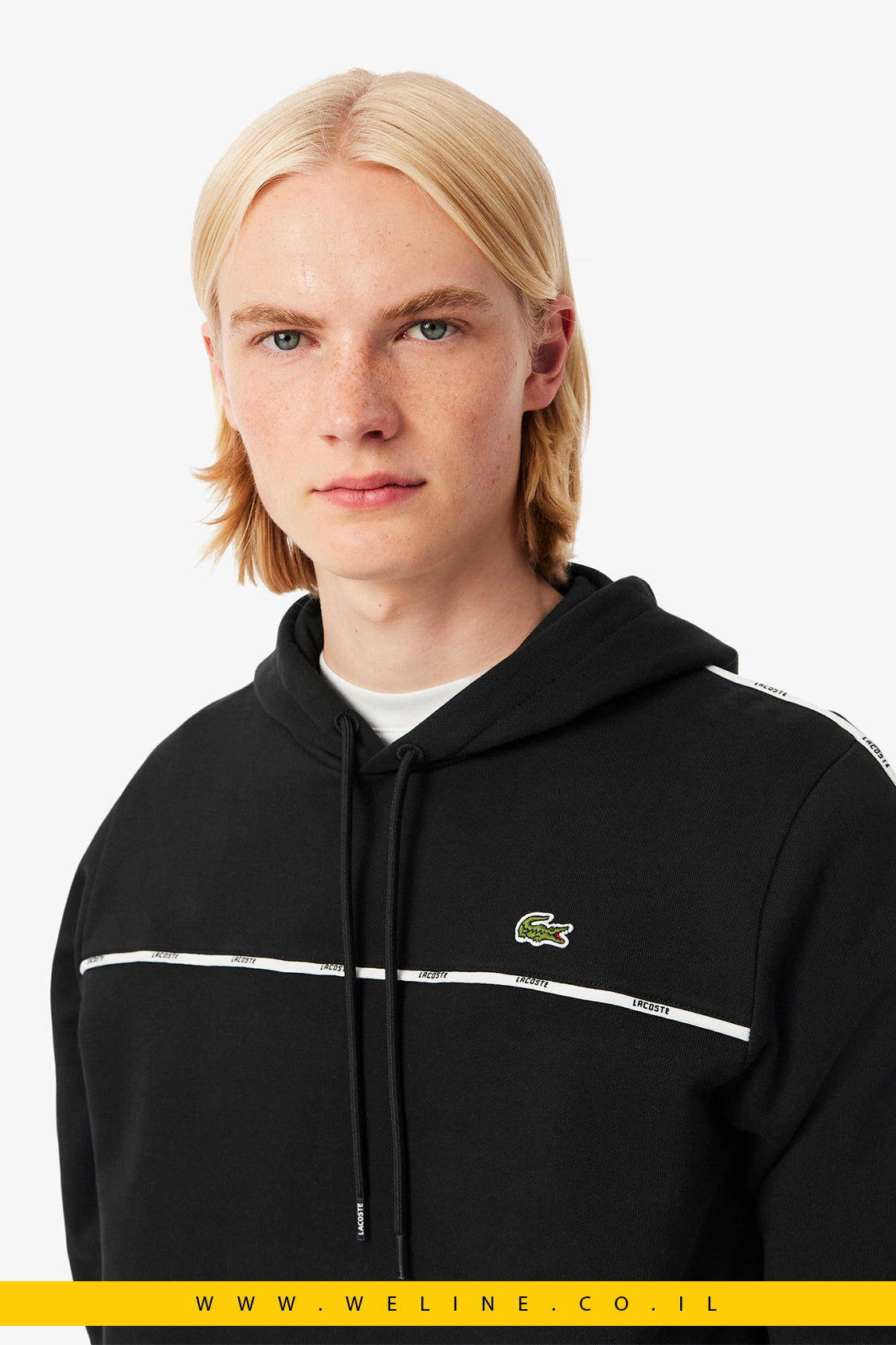סווטשירט ממותג Classic Fit לגברים Lacoste