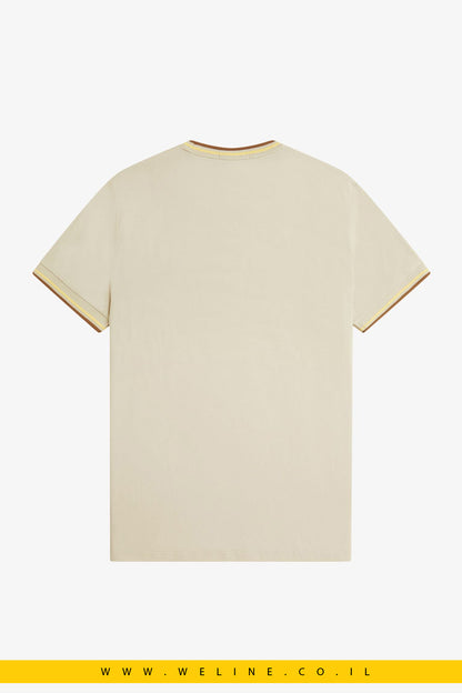 חולצת טי לנשים עם גימור Twin Tipped - Fred Perry