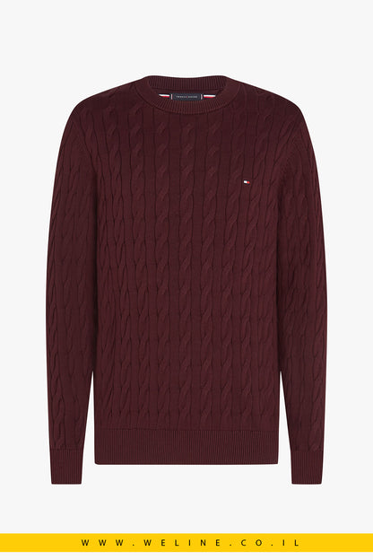 סוודר גברים Tommy Hilfiger – Cable Knit Crew Neck