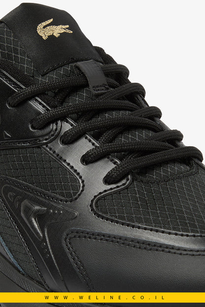 Lacoste Men's L003 Evo Sneakers – סניקרס לגברים שחור/זהב