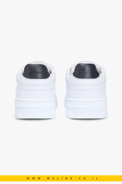 סניקרס עור Tommy Hilfiger TH Monogram Leather Cupsole Trainers White