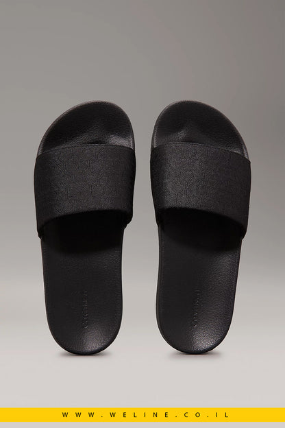 כפכפי נשים Calvin Klein – דגם Logo Jacquard Sliders