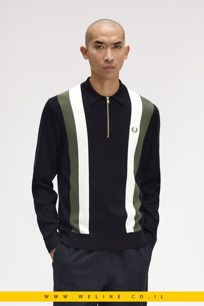 חולצת סריג רב־טקסטורות לגברים – Multi Texture LS Knitted Shirt