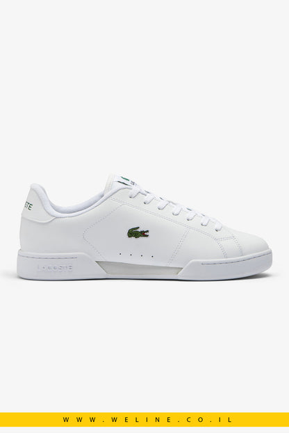 Lacoste Men's Carnaby Cup Leather Sneakers – סניקרס עור לגברים בצבע לבן