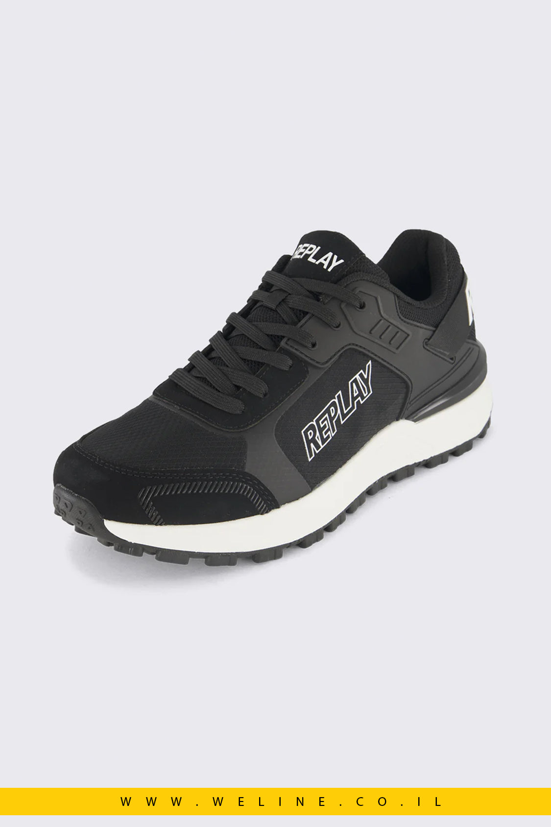 סניקרס לגברים MATY ONE בצבע שחור-לבן