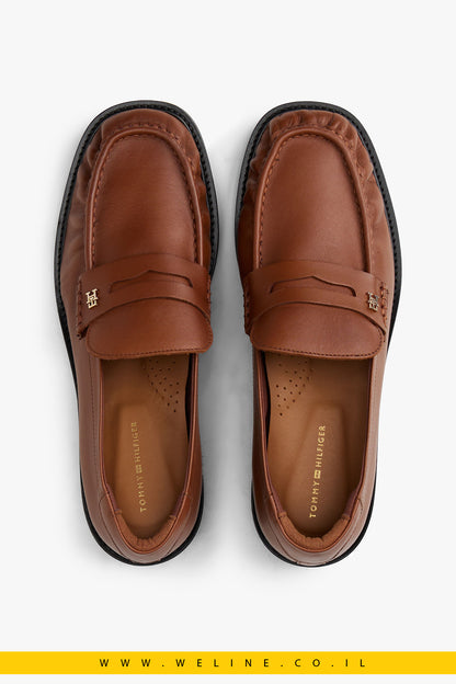 לופרס מעור עם חרטום מרובע – Leather Square Toe Loafers