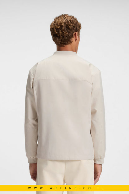 מעיל בומבר דוחה מים עם מונוגרמת Double B – BOSS (צבע Natural)