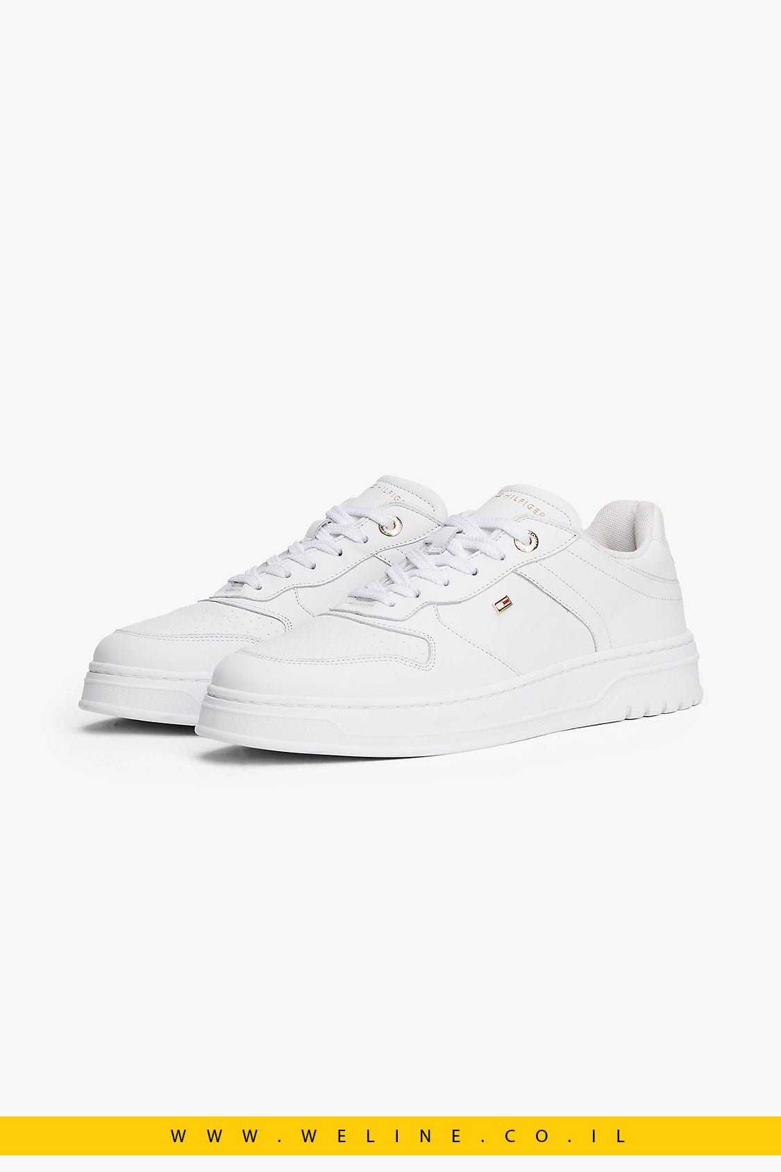 נעלי סניקרס עור לנשים Tommy Hilfiger – Leather Cupsole Trainers