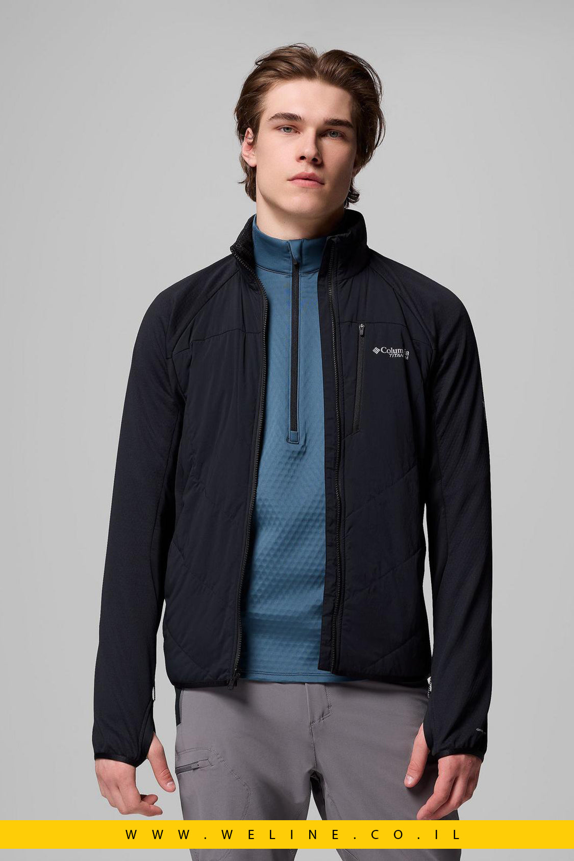 ג׳קט פליס היברידי Titanium collection – Arctic Crest™ Hybrid Technical Fleece לגברים