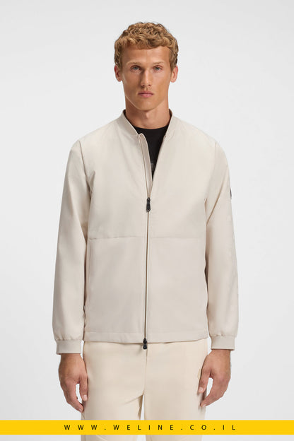 מעיל בומבר דוחה מים עם מונוגרמת Double B – BOSS (צבע Natural)