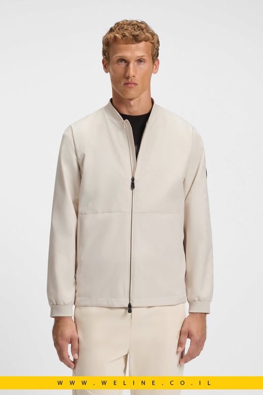 מעיל בומבר דוחה מים עם מונוגרמת Double B – BOSS (צבע Natural)