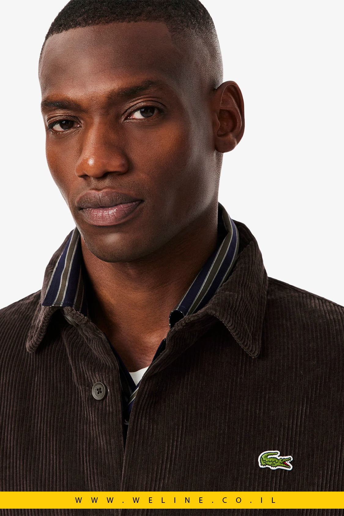 אוברשירט קורדרוי אוברסייז לגברים Lacoste – חום