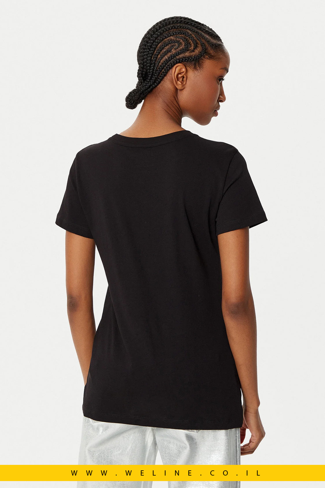 טי-שירט לנשים בצבע שחור – Armani Exchange