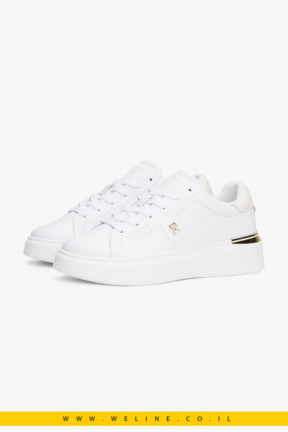 סניקרס נשים מעור עם מונוגרמת TH – Tommy Hilfiger