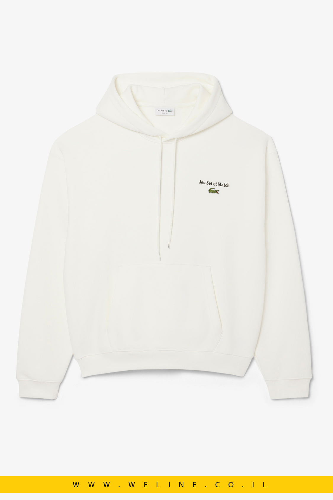 קפוצ'ון פליז מודפס לגברים Lacoste