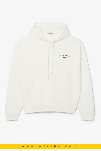 קפוצ'ון פליז מודפס לגברים Lacoste