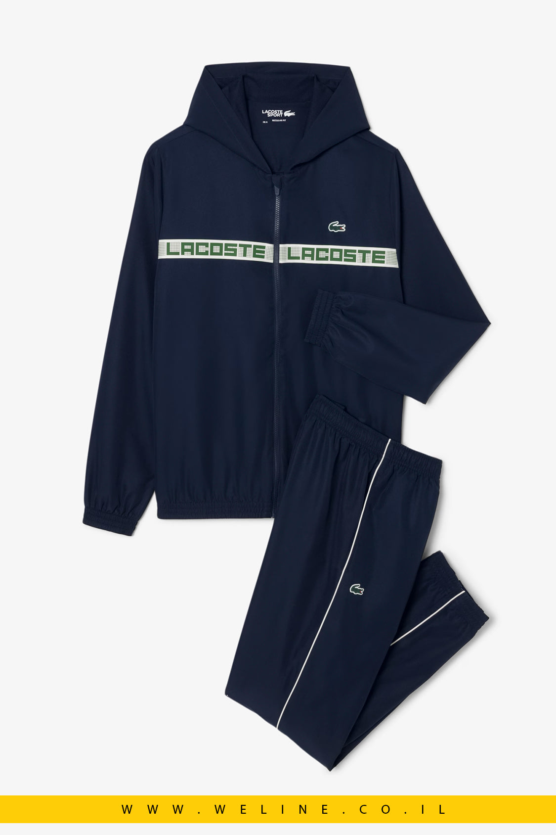 חליפת טניס גברים Lacoste Logo Stripe – כחול