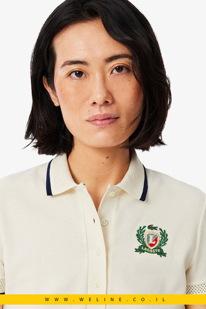 חולצת פולו צרפתית בגזרת Slim לנשים – Lacoste