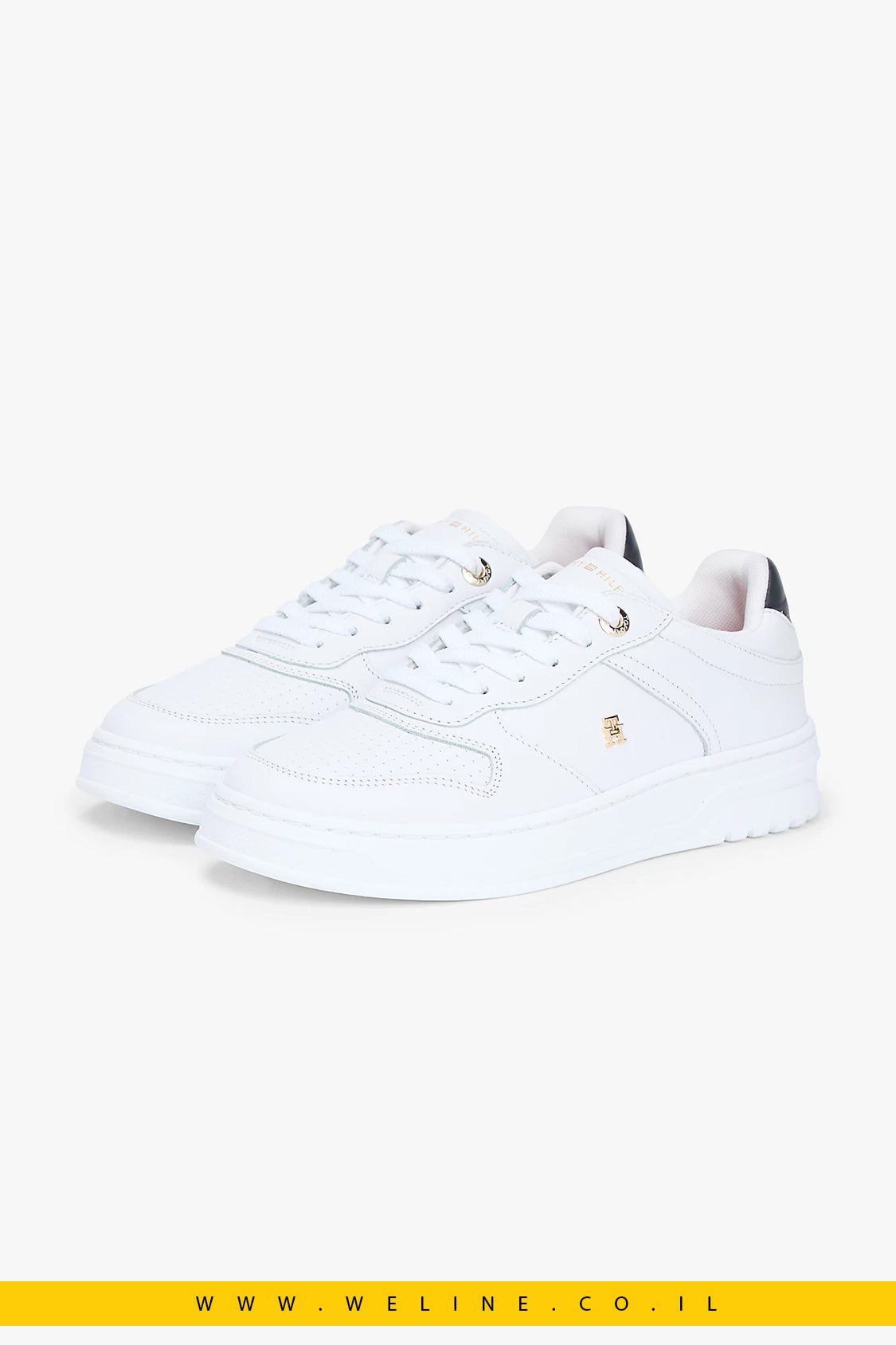 סניקרס עור Tommy Hilfiger TH Monogram Leather Cupsole Trainers White