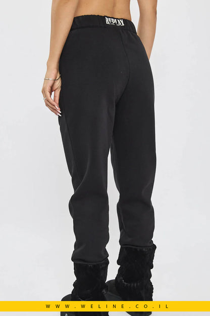 חליפת טריננג בצבע שחור לנשים REPLAY