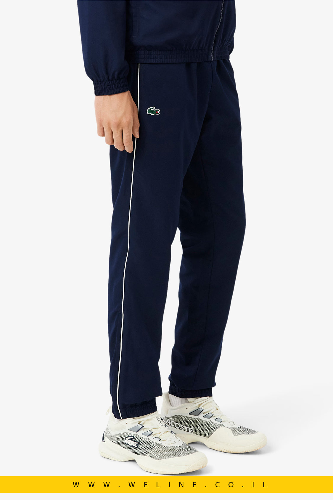 חליפת טניס גברים Lacoste Logo Stripe – כחול