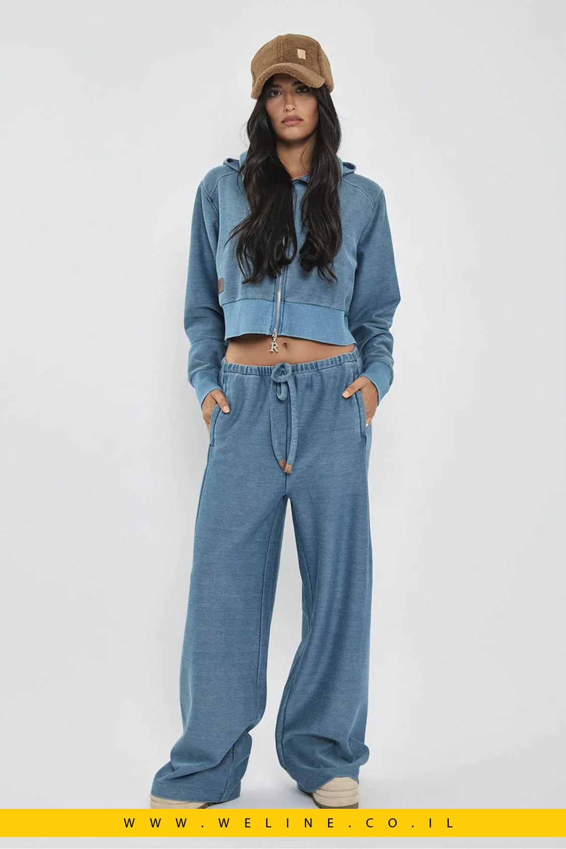 חליפת טריננג בצבע גינס לנשים REPLAY