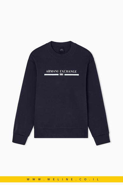 סווטשירט Crewneck Logo לגברים Armani Exchange