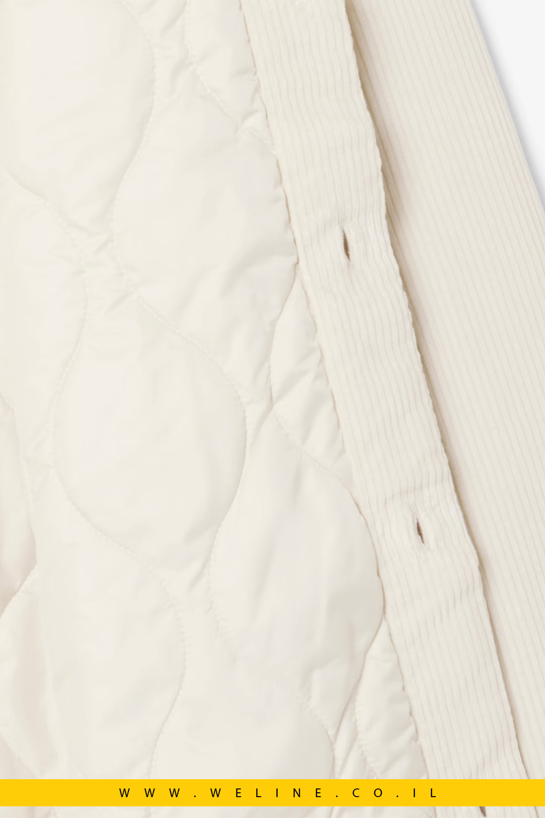 אוברשירט קורדרוי אוברסייז לגברים Lacoste – לבן אקרו