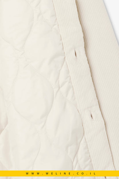 אוברשירט קורדרוי אוברסייז לגברים Lacoste – לבן אקרו