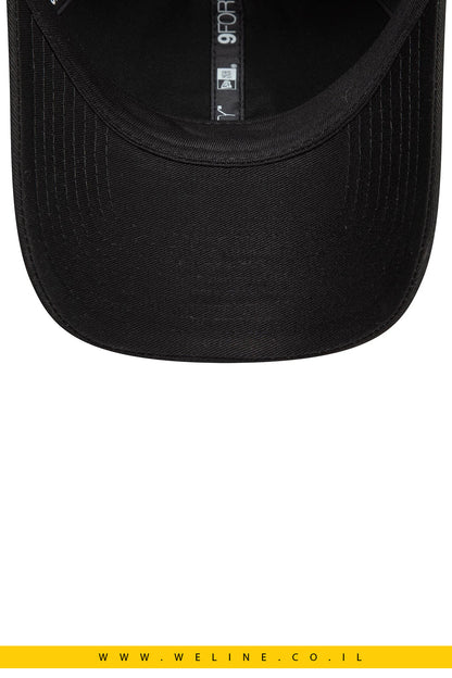 כובע 9FORTY שחור New Era עם תג מתכתי - WELINE.CO.IL