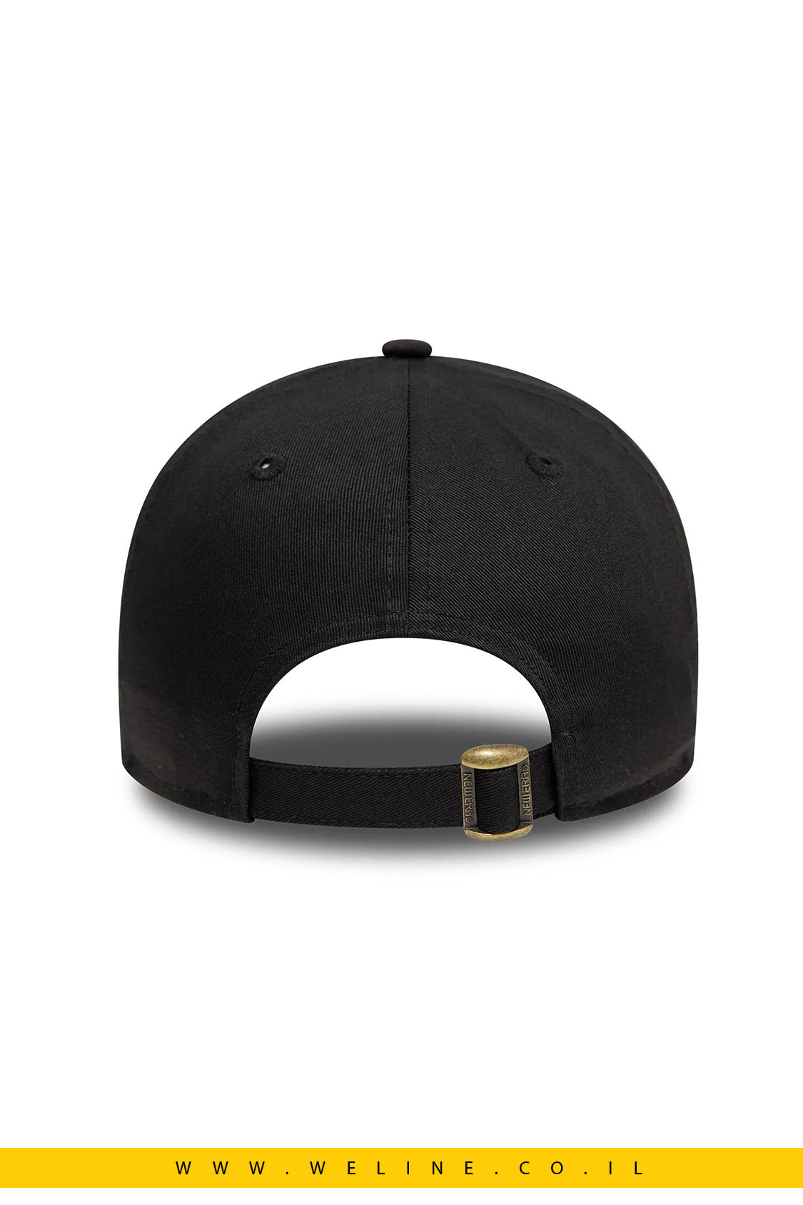 כובע 9FORTY שחור New Era עם תג מתכתי - WELINE.CO.IL