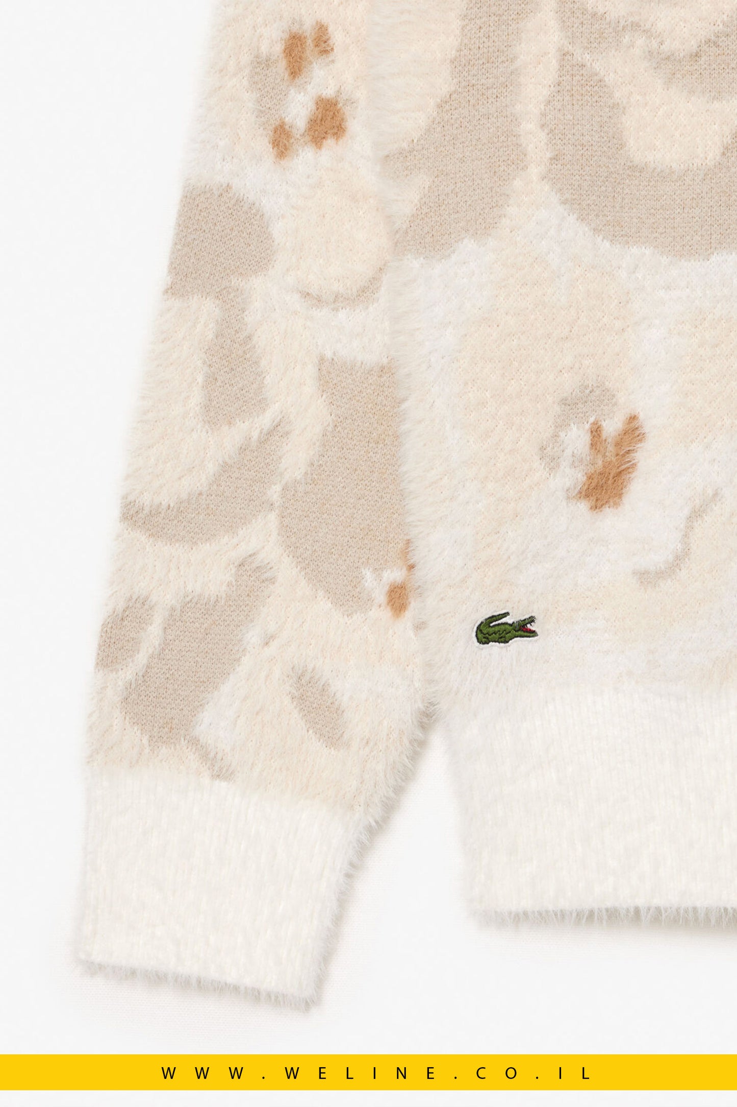 סוודר סרוג בעיצוב ג'קארד פרחוני (Floral Jacquard Knit Sweater)
