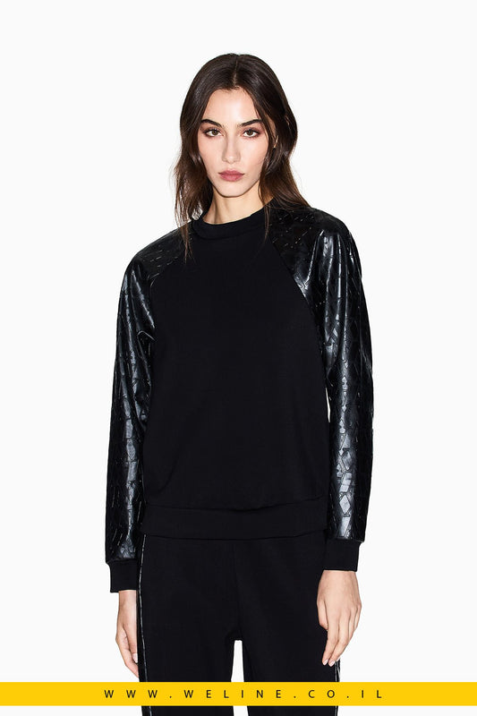 סווטשירט נשים עם לוגו מובלט – Armani Exchange - WELINE.CO.IL