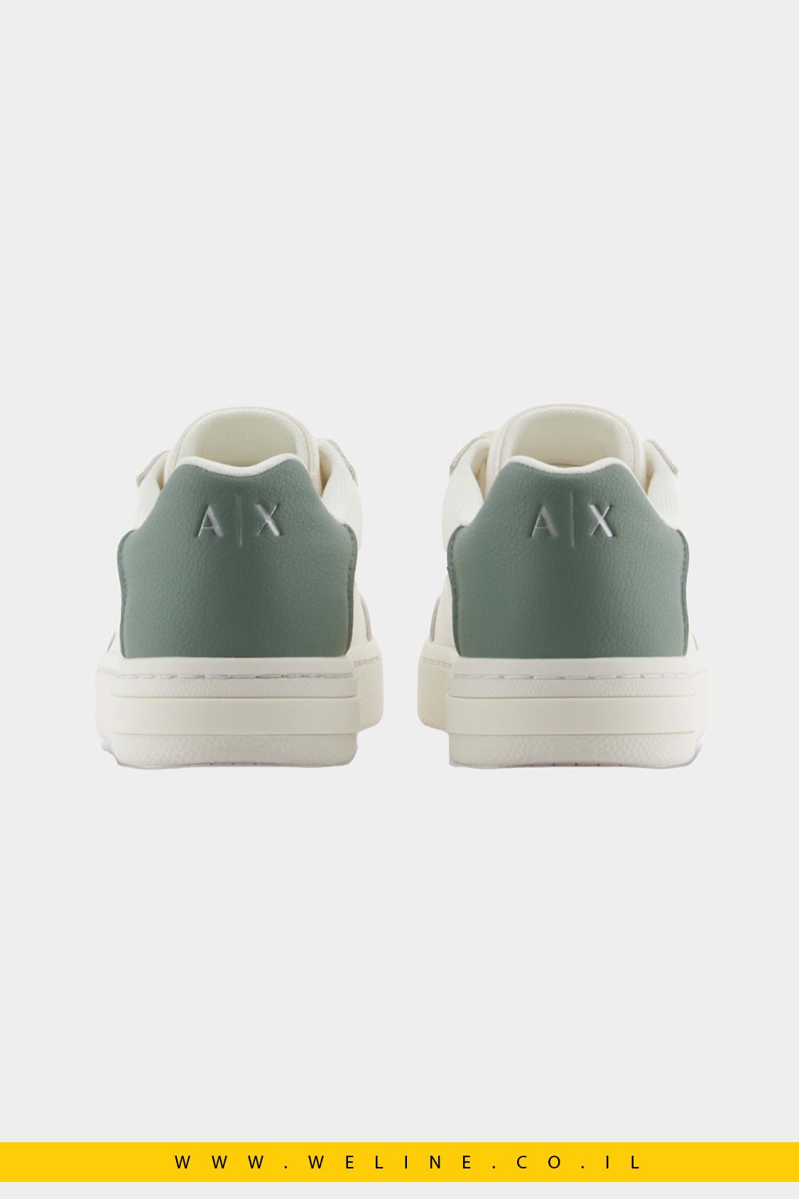 סניקרס נשים לבנות בעיצוב נמוך – Armani Exchange - WELINE.CO.IL