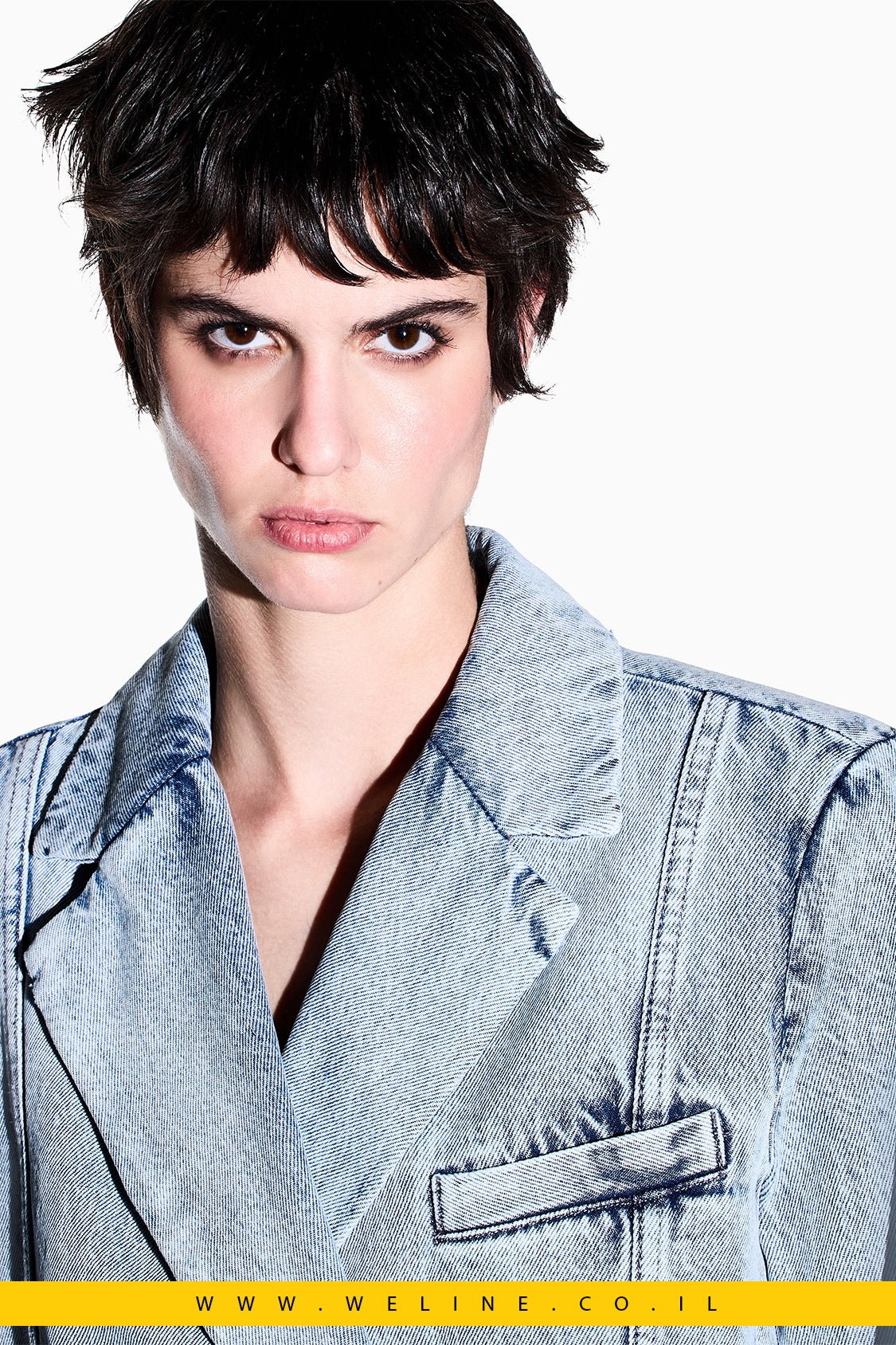 בלייזר ג'ינס לנשים Armani Exchange Regular Fit - WELINE.CO.IL