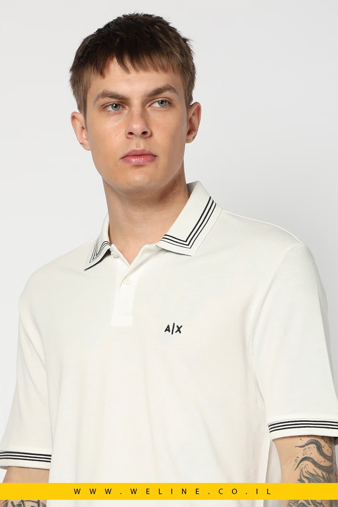 חולצת פולו גברים Armani Exchange מכותנה – Regular Fit - WELINE.CO.IL
