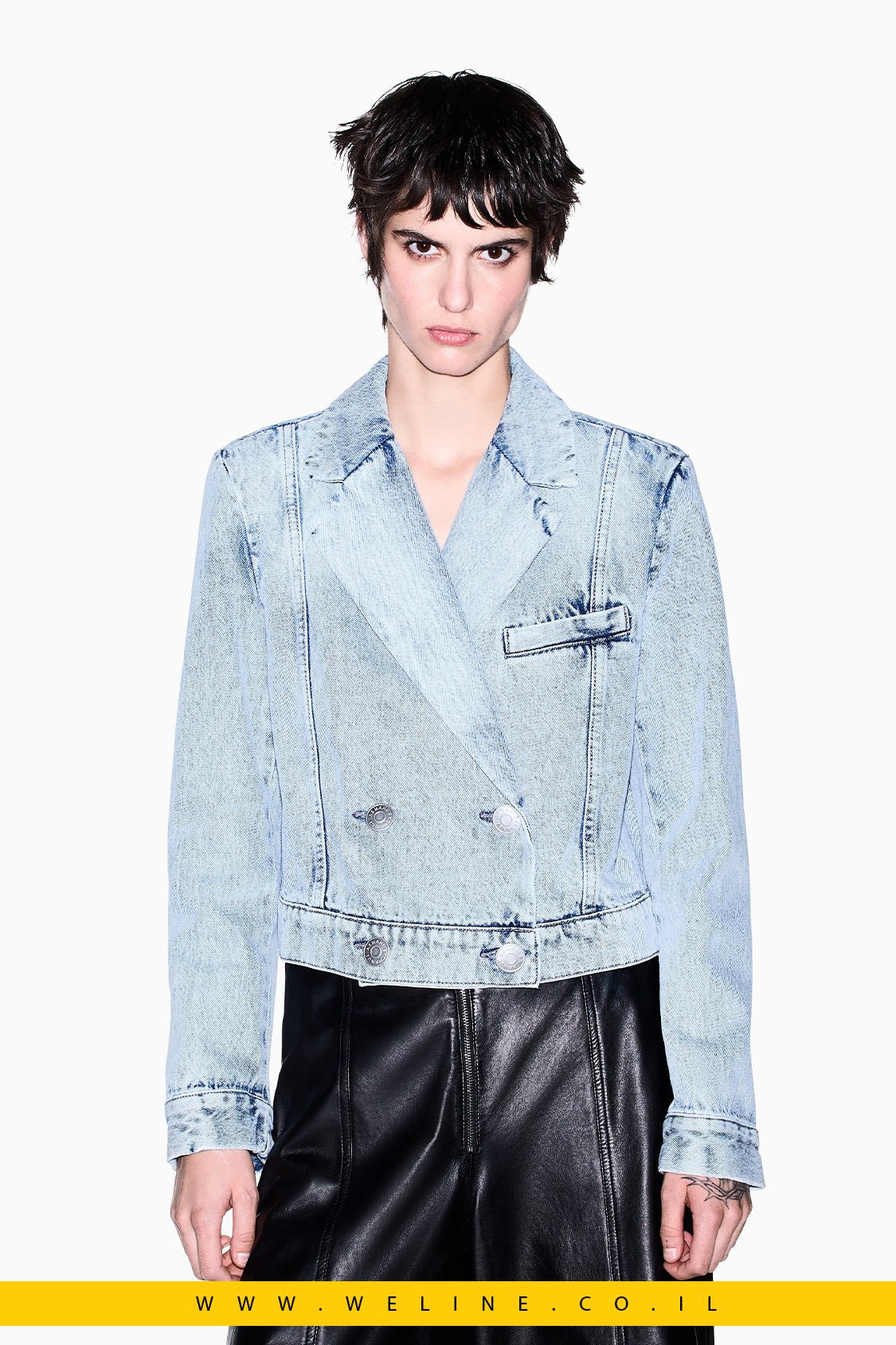 בלייזר ג'ינס לנשים Armani Exchange Regular Fit - WELINE.CO.IL