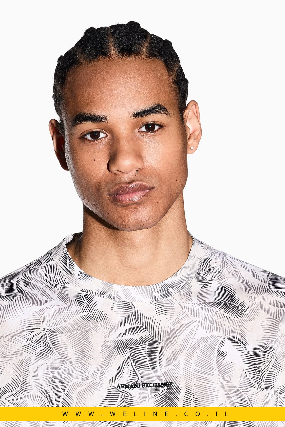 טי שירט Armani Exchange Regular Fit Classic Cotton Jersey - WELINE.CO.IL