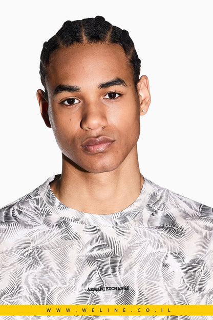 טי שירט Armani Exchange Regular Fit Classic Cotton Jersey - WELINE.CO.IL