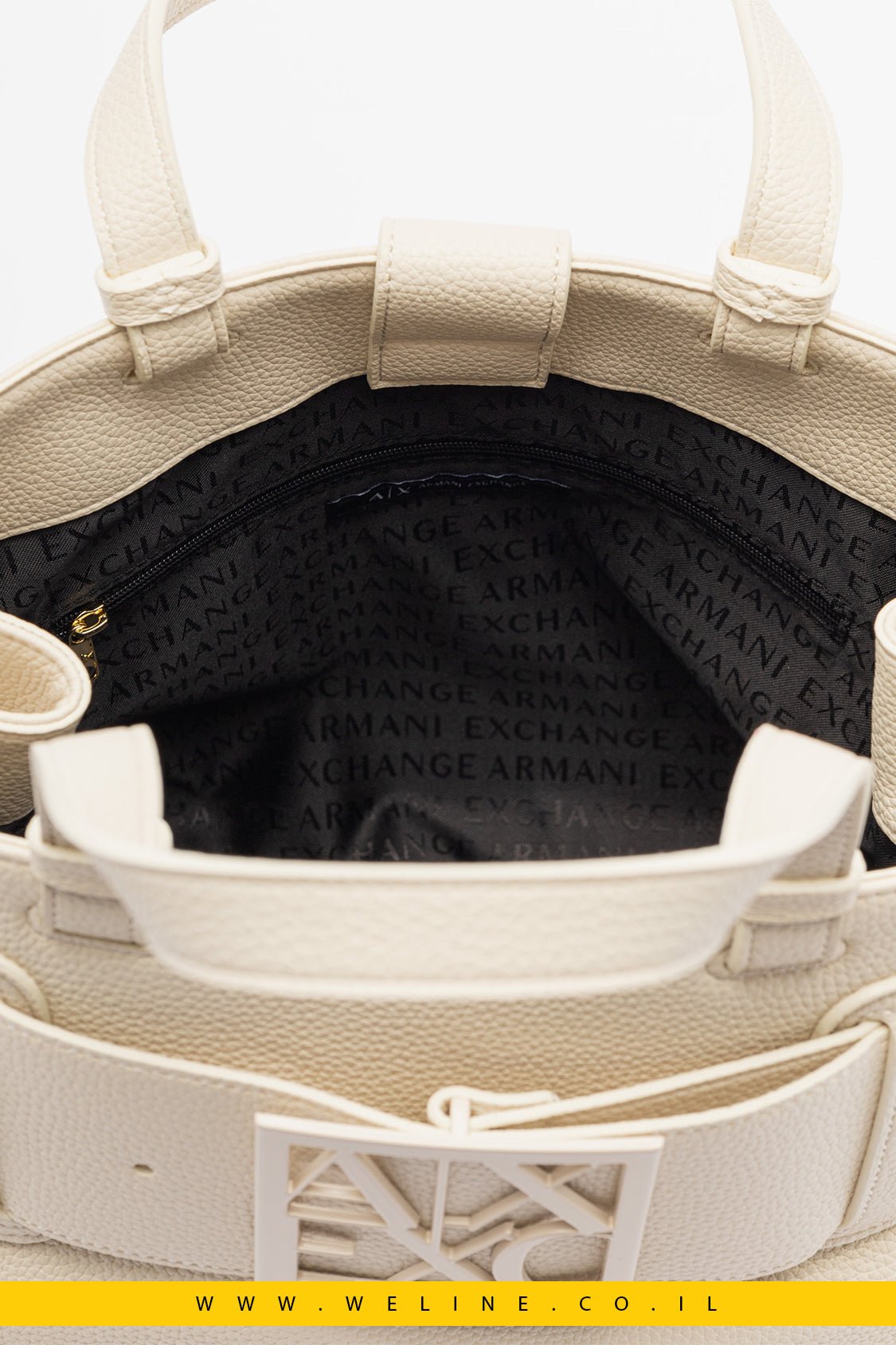 תיק שופר לבן Armani Exchange XW000285 - WELINE.CO.IL