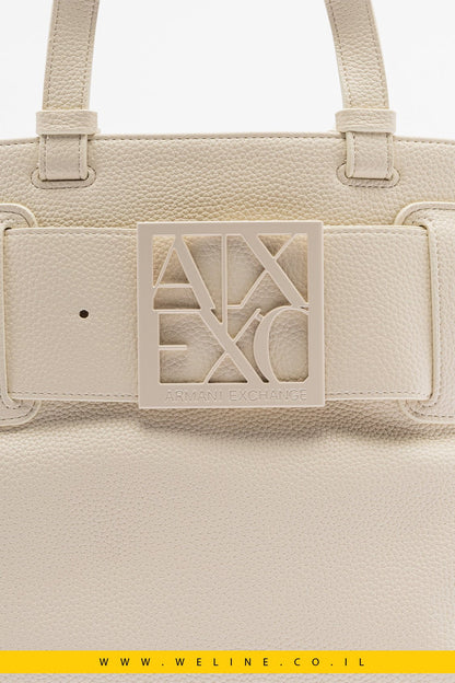 תיק שופר לבן Armani Exchange XW000285 - WELINE.CO.IL