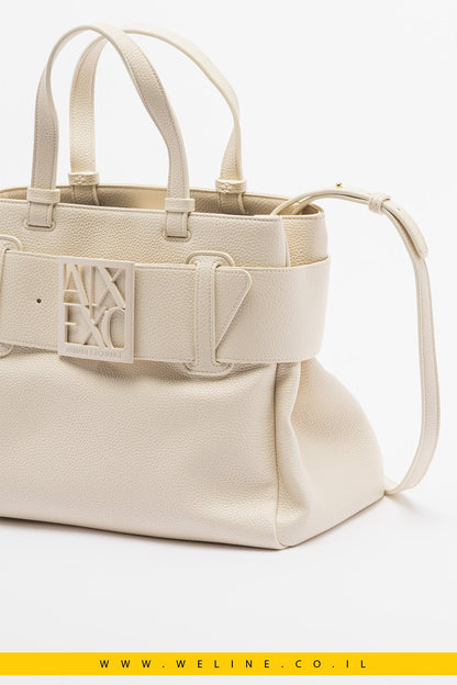 תיק שופר לבן Armani Exchange XW000285 - WELINE.CO.IL