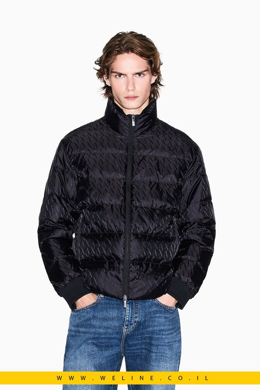 מעיל פאפר לגברים – דגם טון על טון עם לוגו A|X - WELINE.CO.IL