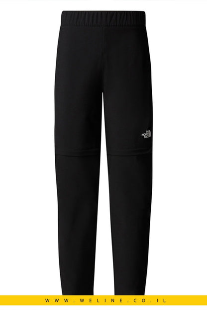 מכנס ילדים B Exploration Convertible Pant בצבע שחור (TNF Black) - WELINE.CO.IL