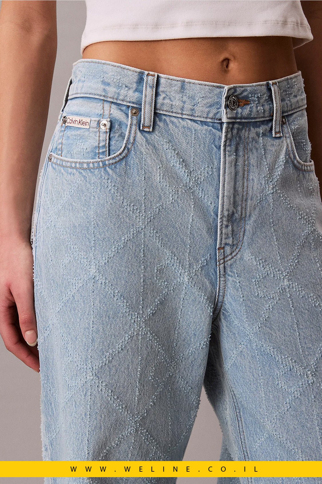 ג'ינס Baggy עם לוגו בכל הדגם - WELINE.CO.IL