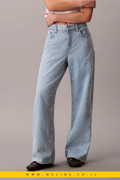 ג'ינס Baggy עם לוגו בכל הדגם - WELINE.CO.IL