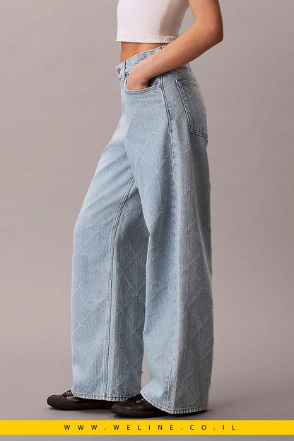 ג'ינס Baggy עם לוגו בכל הדגם - WELINE.CO.IL