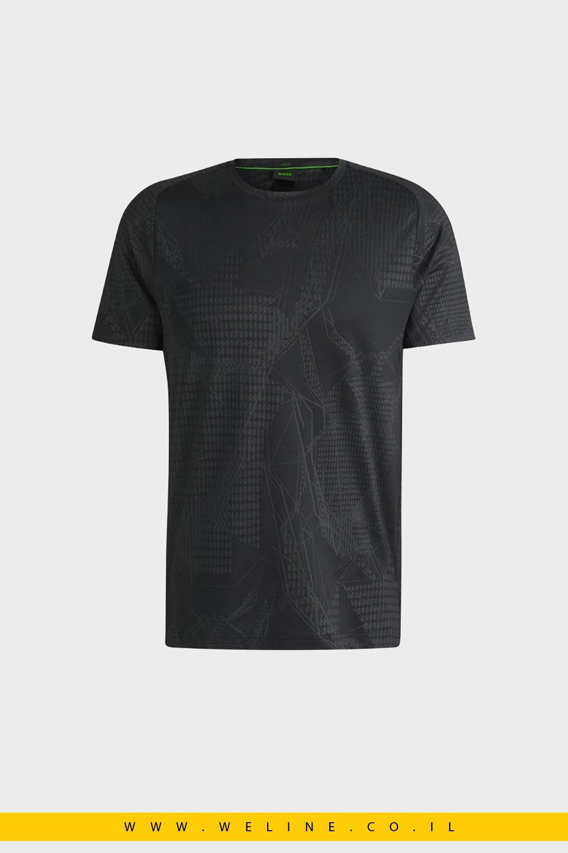 טי שירט BOSS ACTIVE Jacquard Pattern עם ניהול לחות - WELINE.CO.IL