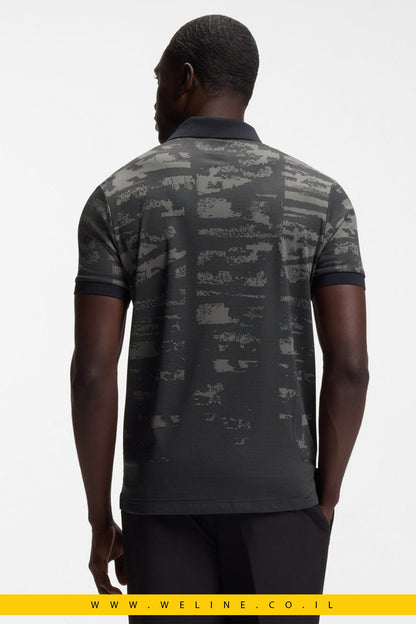 חולצת פולו BOSS ACTIVE Slim Fit Jacquard - WELINE.CO.IL